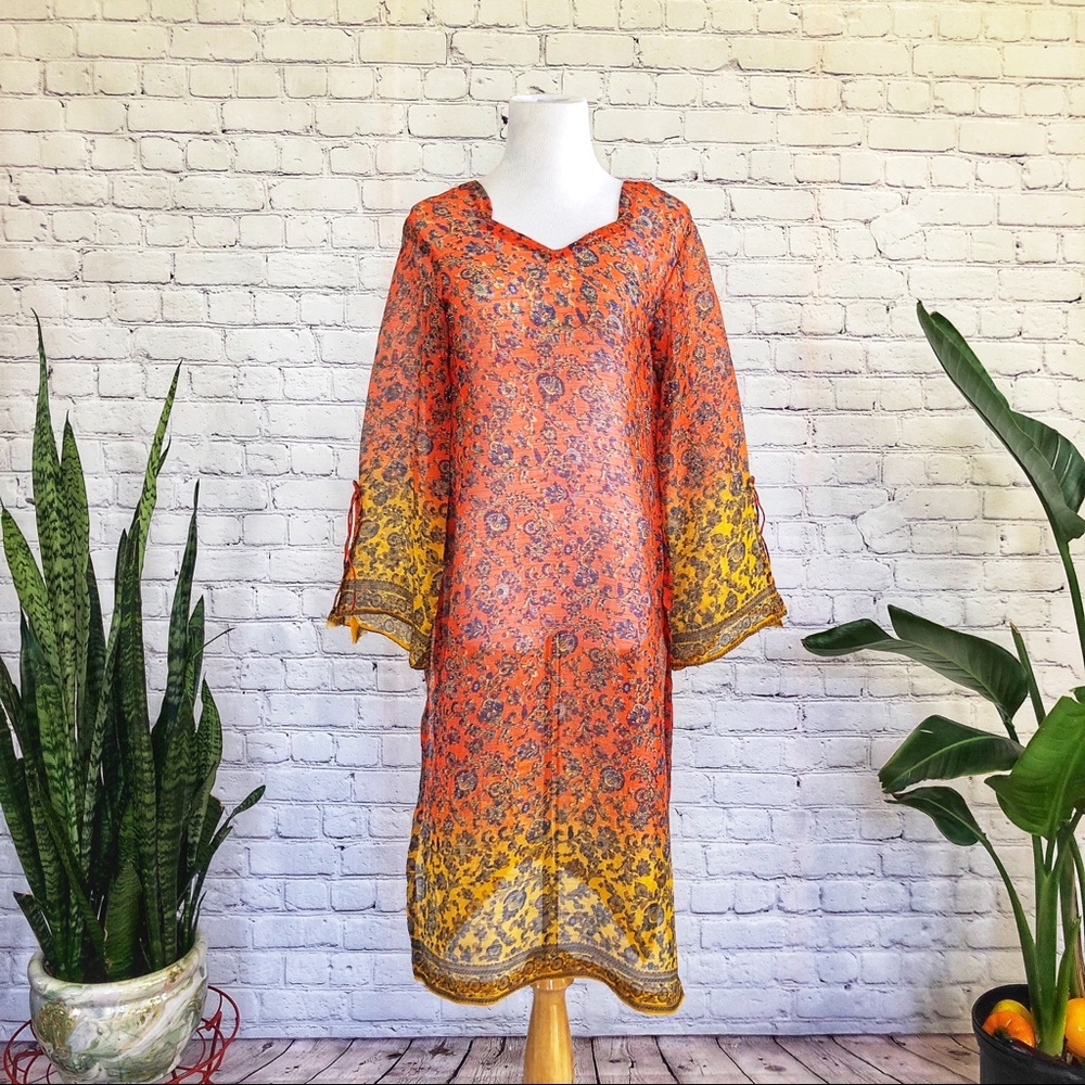 Bohemian Silk Pullover Dress